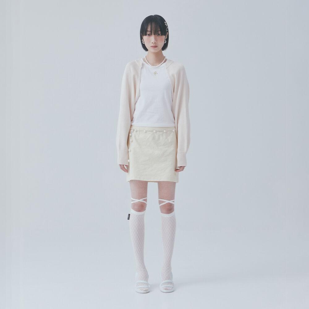 JACQUARD MINI SKIRT_YELLOW