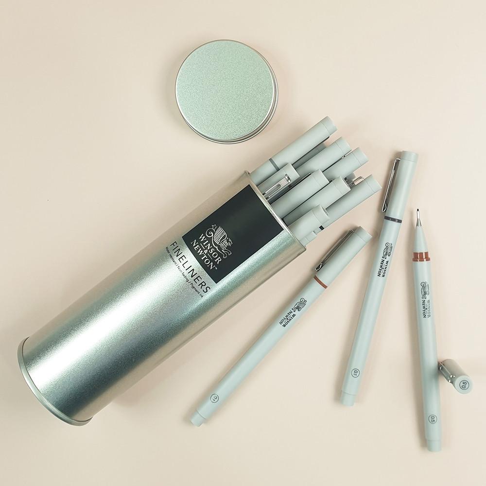윈저앤뉴튼 파인라이너틴케이스12종  펜화 어반스케치