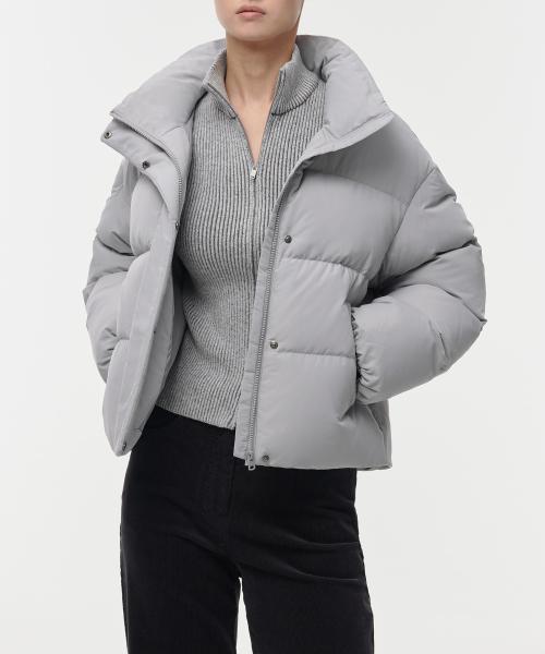 무신사 스탠다드 우먼(MUSINSA STANDARD WOMAN)  우먼즈 다운 푸퍼 숏 패딩 재킷 [라이트 그레이] - 사이즈 & 후기 | 무신사