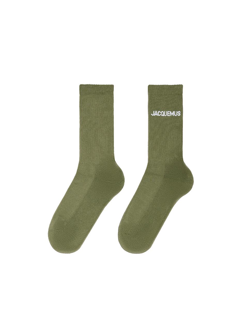 JACQUEMUS - RIBBED CREW SOCKS (KHAKI)