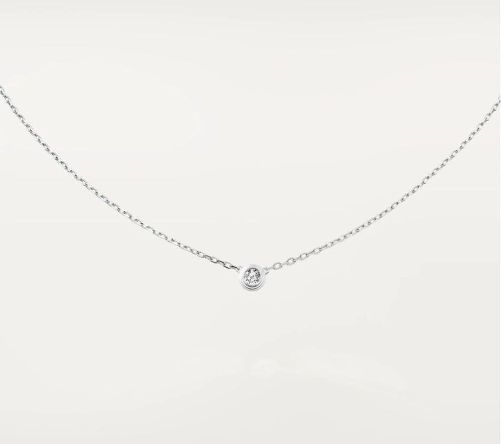 까르띠에 까르띠에 다무르 네크리스, LARGE 모델 화이트 골드, 다이아몬드 B7215400