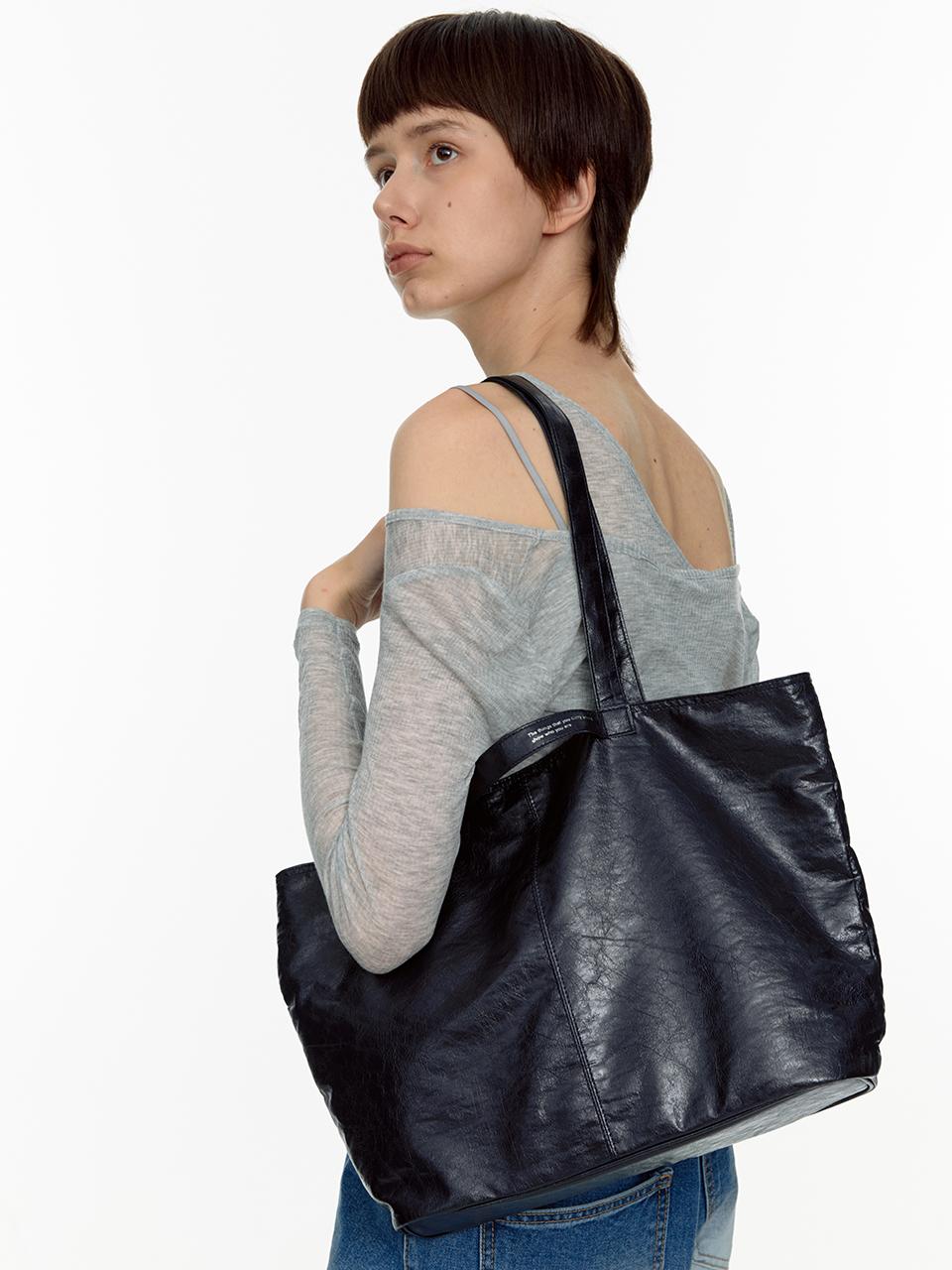 Light 2-way Shopper Bag (dark navy)