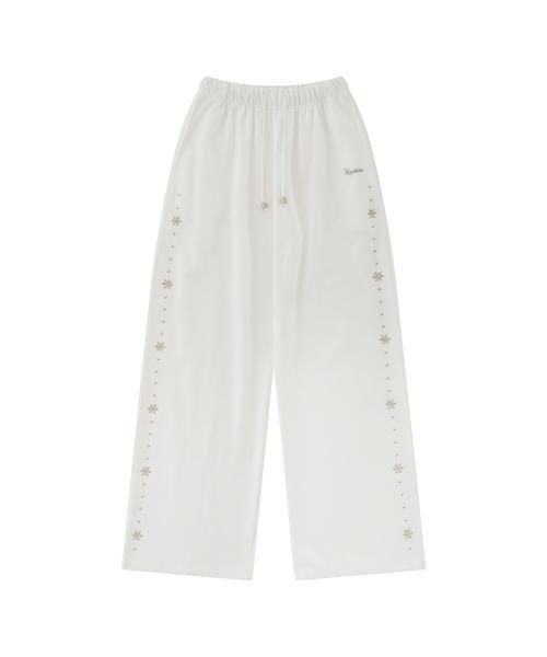 Kashiko Comfy : Monk Trousers White