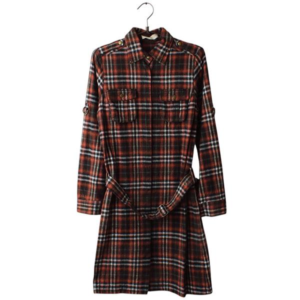 OLIVE DES OLIVE빈티지벨티드체크셔츠원피스 / Women