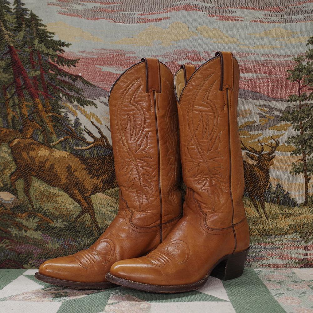 Justin Western Boots (orange, 6.5B)