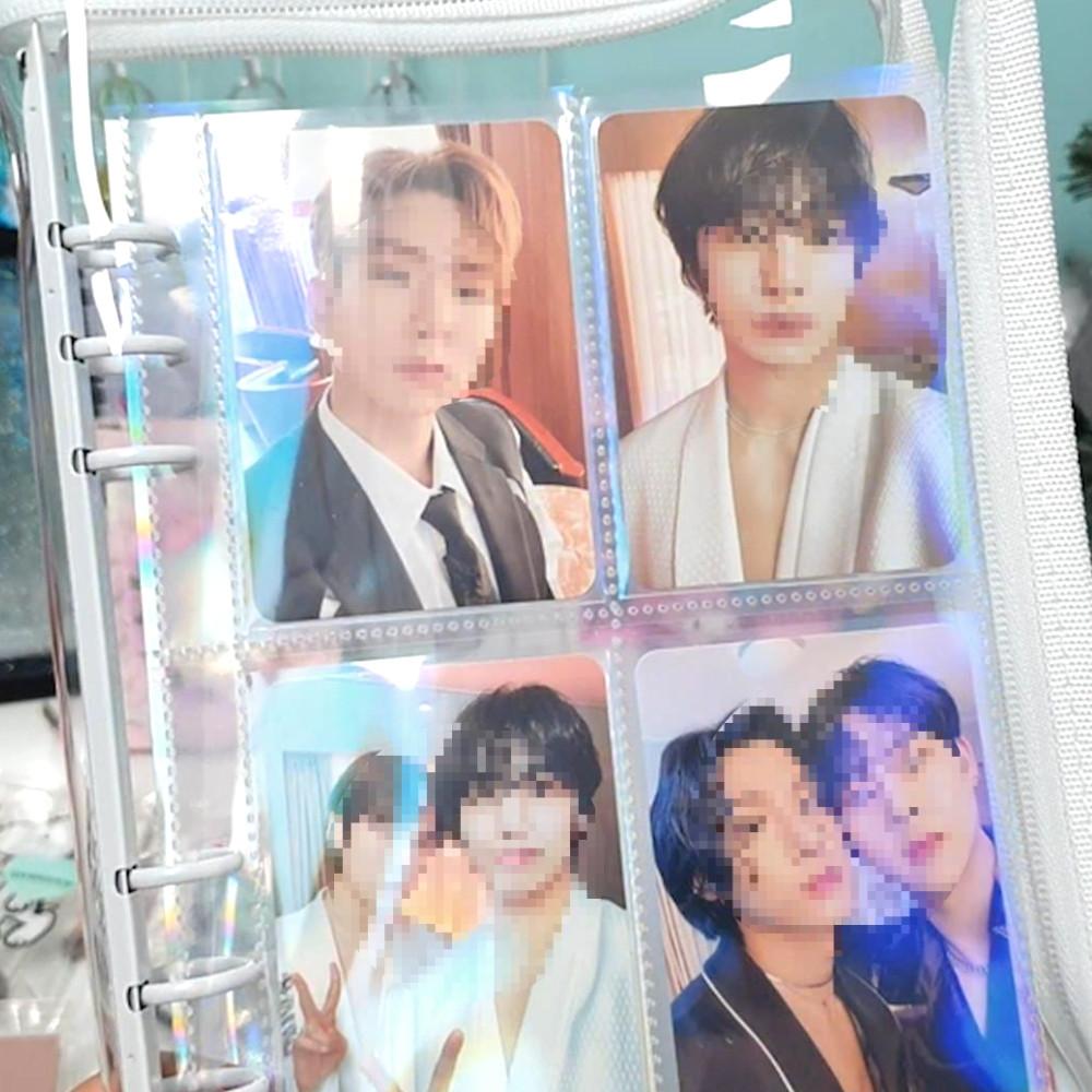 다니샵 6공 A5 포카 바인더 다이어리 홀로그램 속지 4칸 네컷 포토카드 아미보 보관