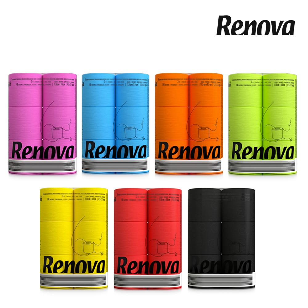 레노바 블랙라벨 컬러티슈 6롤 컬러화장지 유럽화장지 집들이 선물 노란휴지