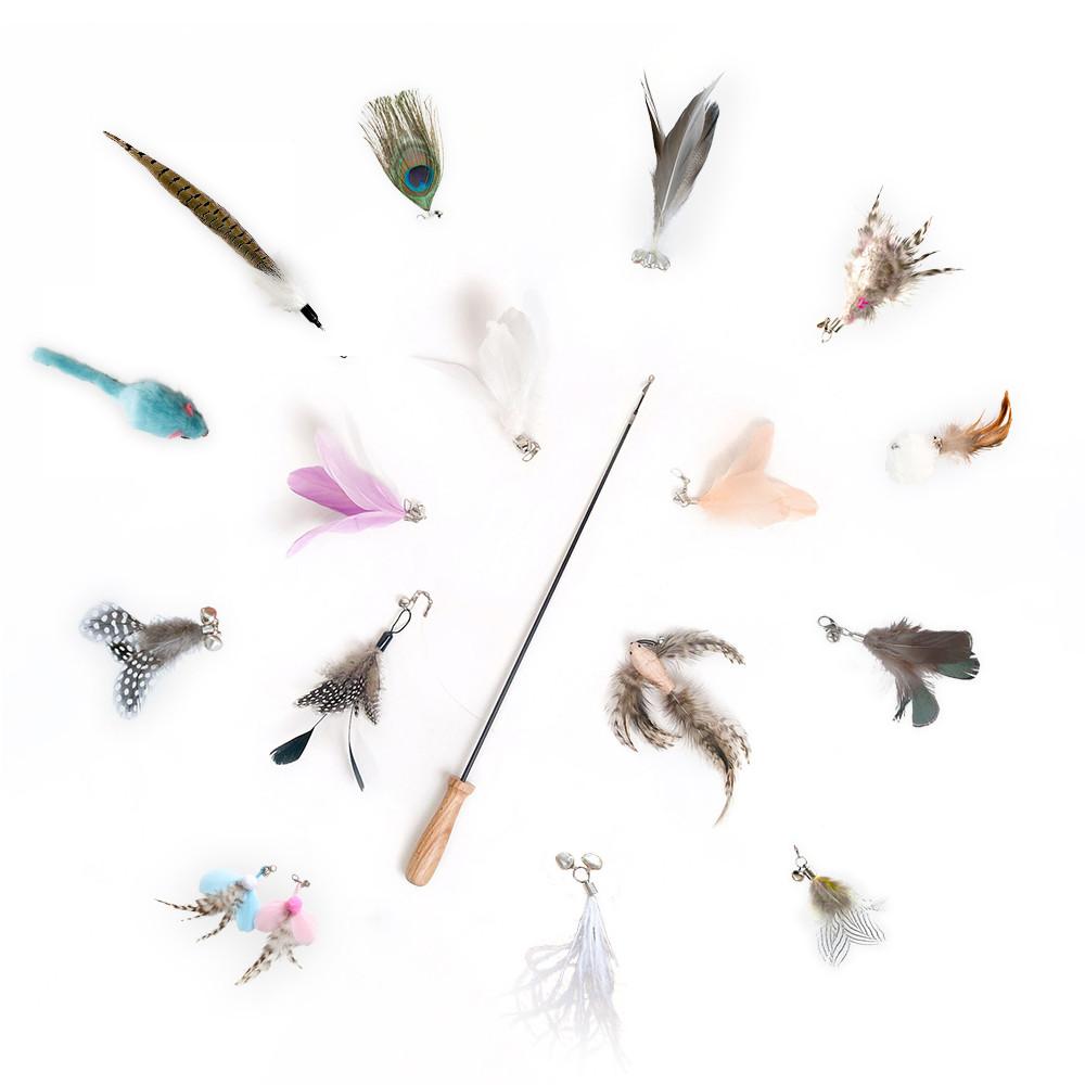 고양이 장난감 깃털 리필 낚시대 카샤카샤 꿩깃털 쥐돌이