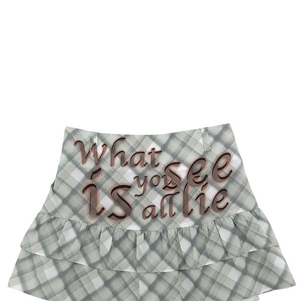 All Lie Check Skirt