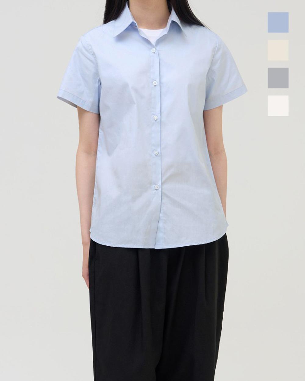 스탠다드 카라 하프셔츠 (4 Color)