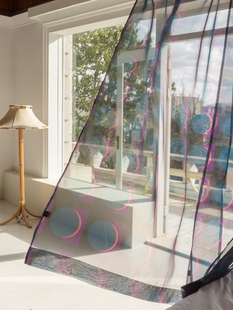 [드롭드롭드롭] 클리어 쉬폰 거실 커튼 JOURNEY OF JOY