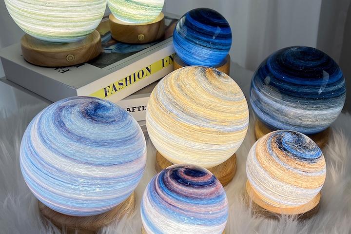 우주 무드등 무선 인테리어조명 미니 오로라 달 행성 수면등 수유등 2size 4color