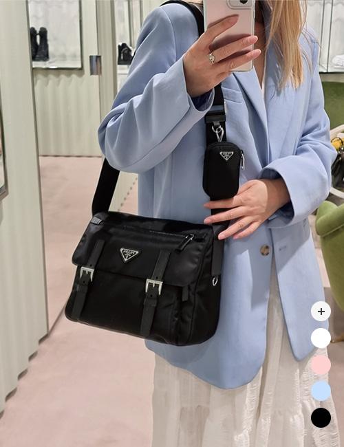 프라다 리-나일론 포켓 플랩 숄더백(6colours)