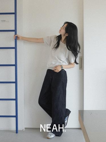 98도씨 [무료배송/허얇골넓핏!][NEAH/2천장판매] 릿지 썸머 생지 모어 와이드데님