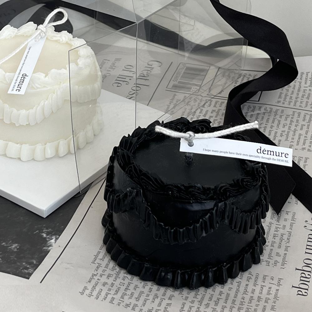 디뮤어 레이스 케이크 캔들(선물포장) 향초 선물 불멍 인테리어 소품