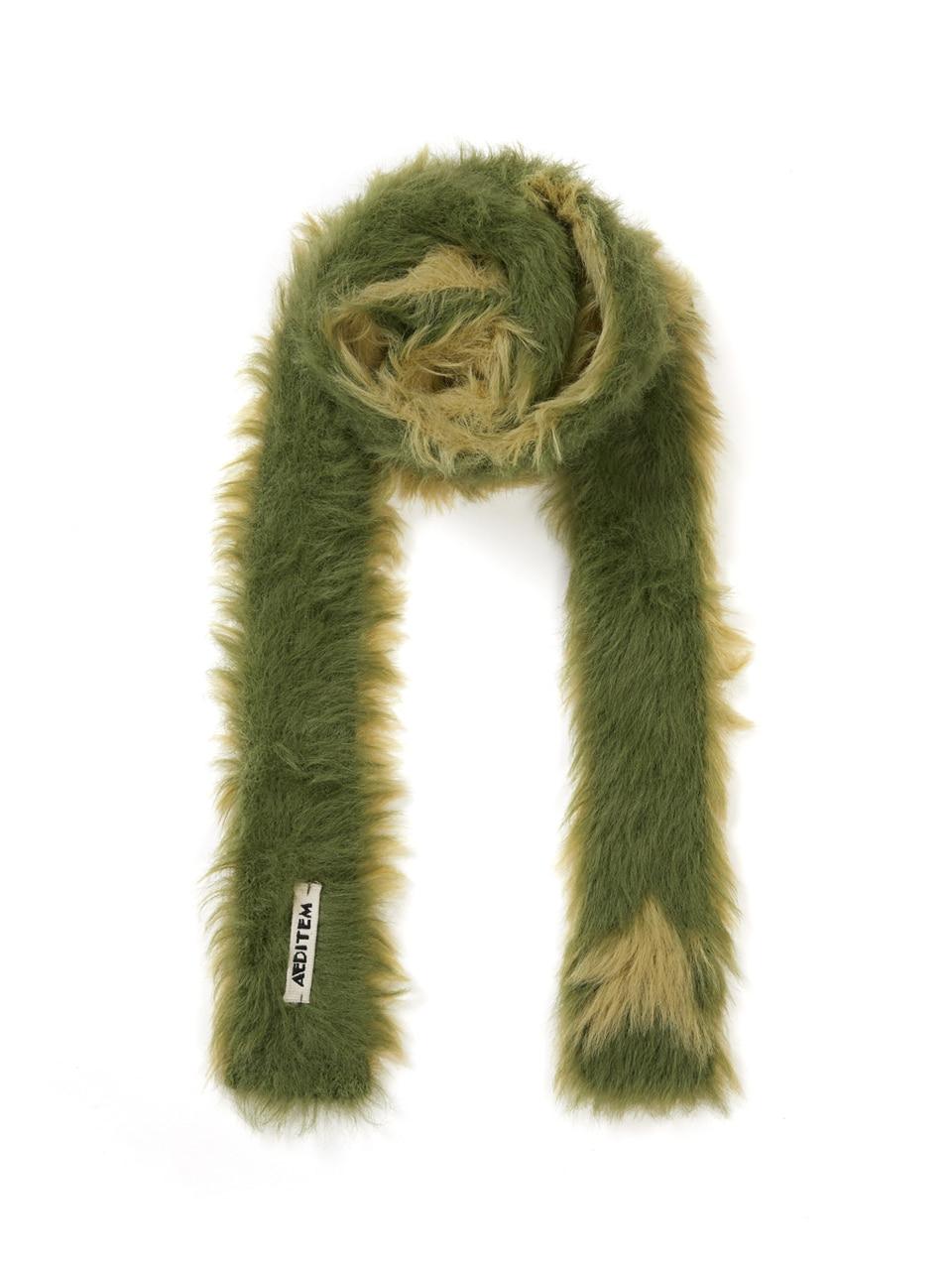 FUZZY STAR SKINNY MUFFLER(OLIVE)