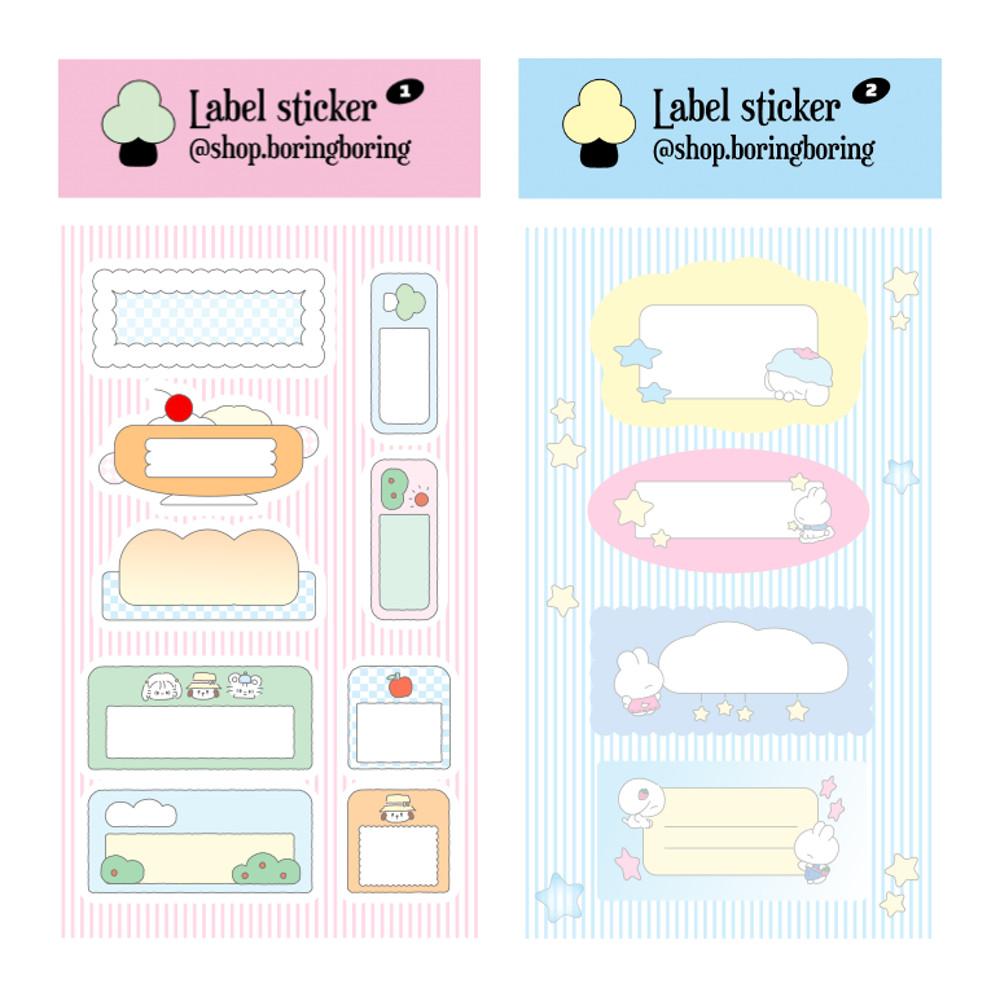 [boringboring] 라벨스티커 label sticker