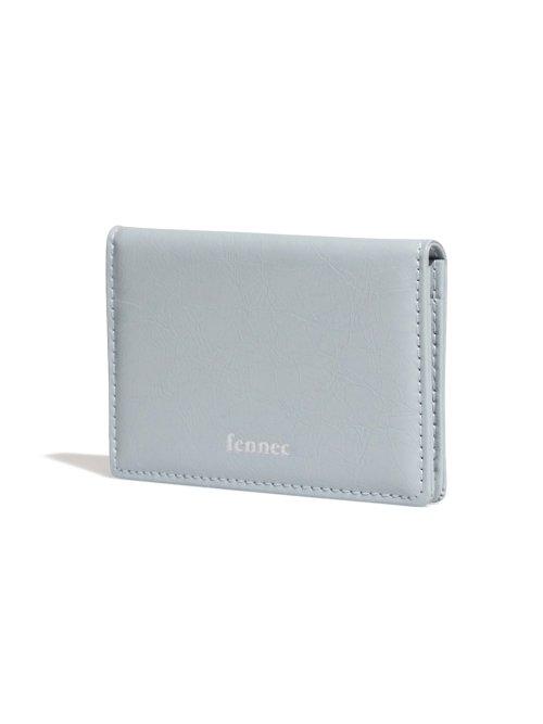 CRINKLE SOFT CARD CASE - MID GREY