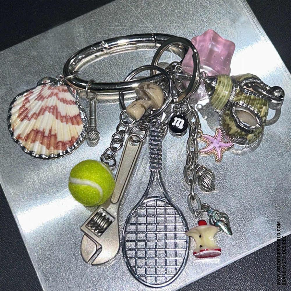 2TH DESIRE 키링 테니스 쉘 키체인 Y2K 가방 팬던트 키링