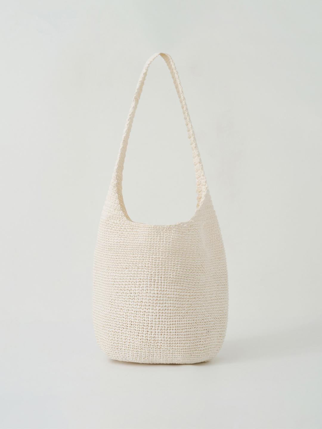 handmade knit bag (ivory)