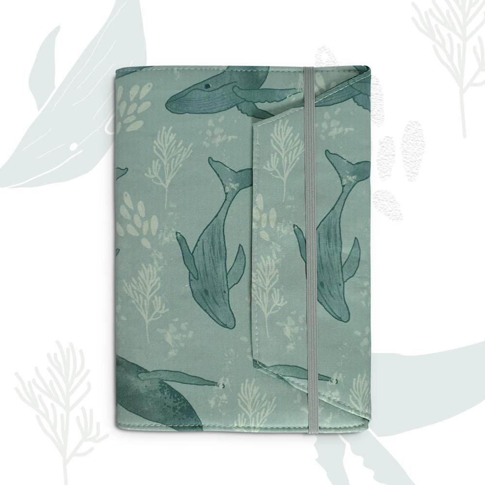 핸드메이드 맞춤제작 패브릭 북커버 책커버 케이스 (고래)