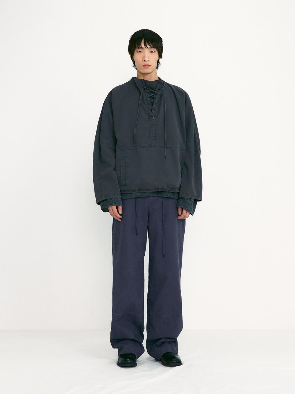 Washed Cotton Wide Pants_Greyish Purple