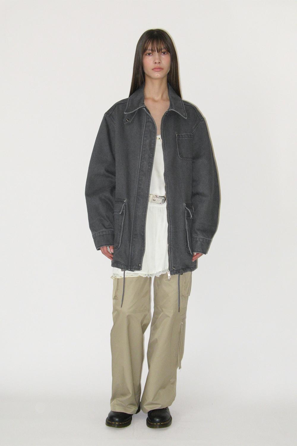 [9/19 예약배송] Oversized Work Jacket (CHARCOAL)