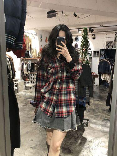 North Country red check shirt_to