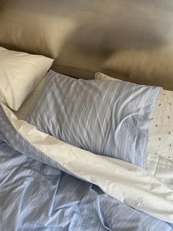 블루 선데이셔츠 60수 코튼 무봉제 차렵이불