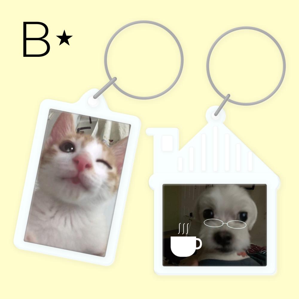 B급 kitty ✩⡱ puppy ♡⃞⃛୭ keyring (2types)