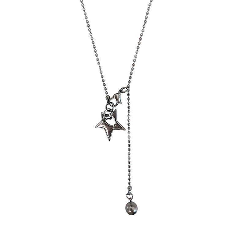 Drop Chain Star Necklace (Bold ver.)