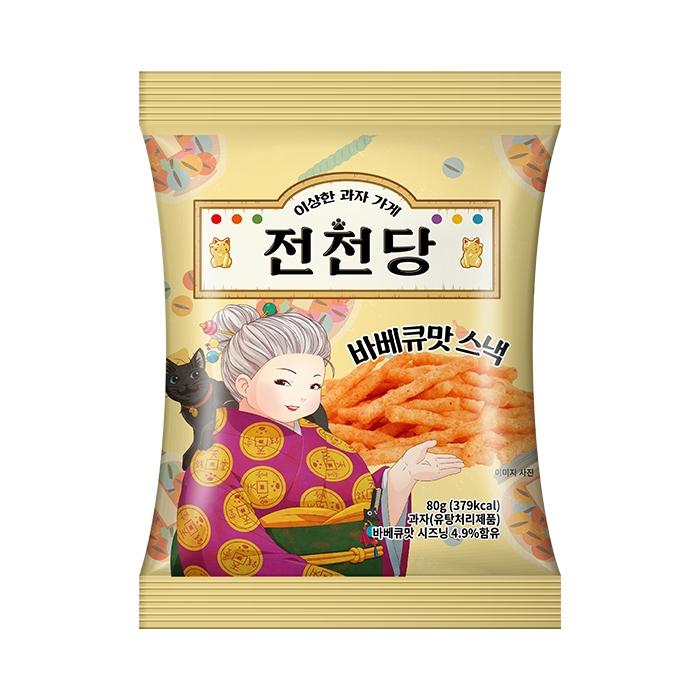 [티몬] 전천당 바베큐맛 스낵 80g * 5개입