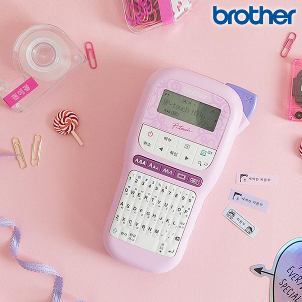 부라더 라벨프린터 [휴대용 핑크 라벨기 라벨터치 네임스티커 프린터] 큐알코드 프린터기