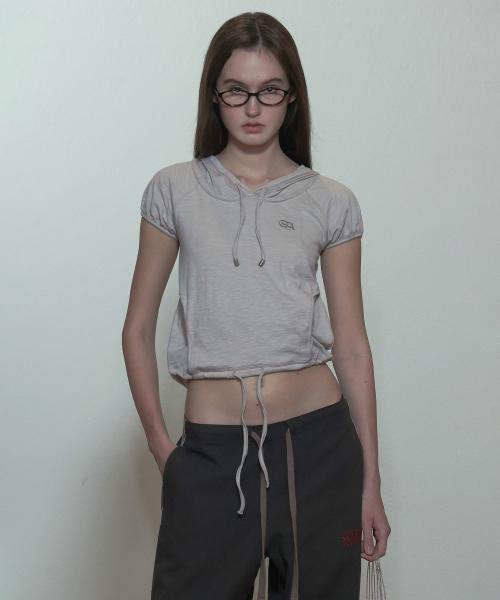 Raglan Hoodie Tee Blush