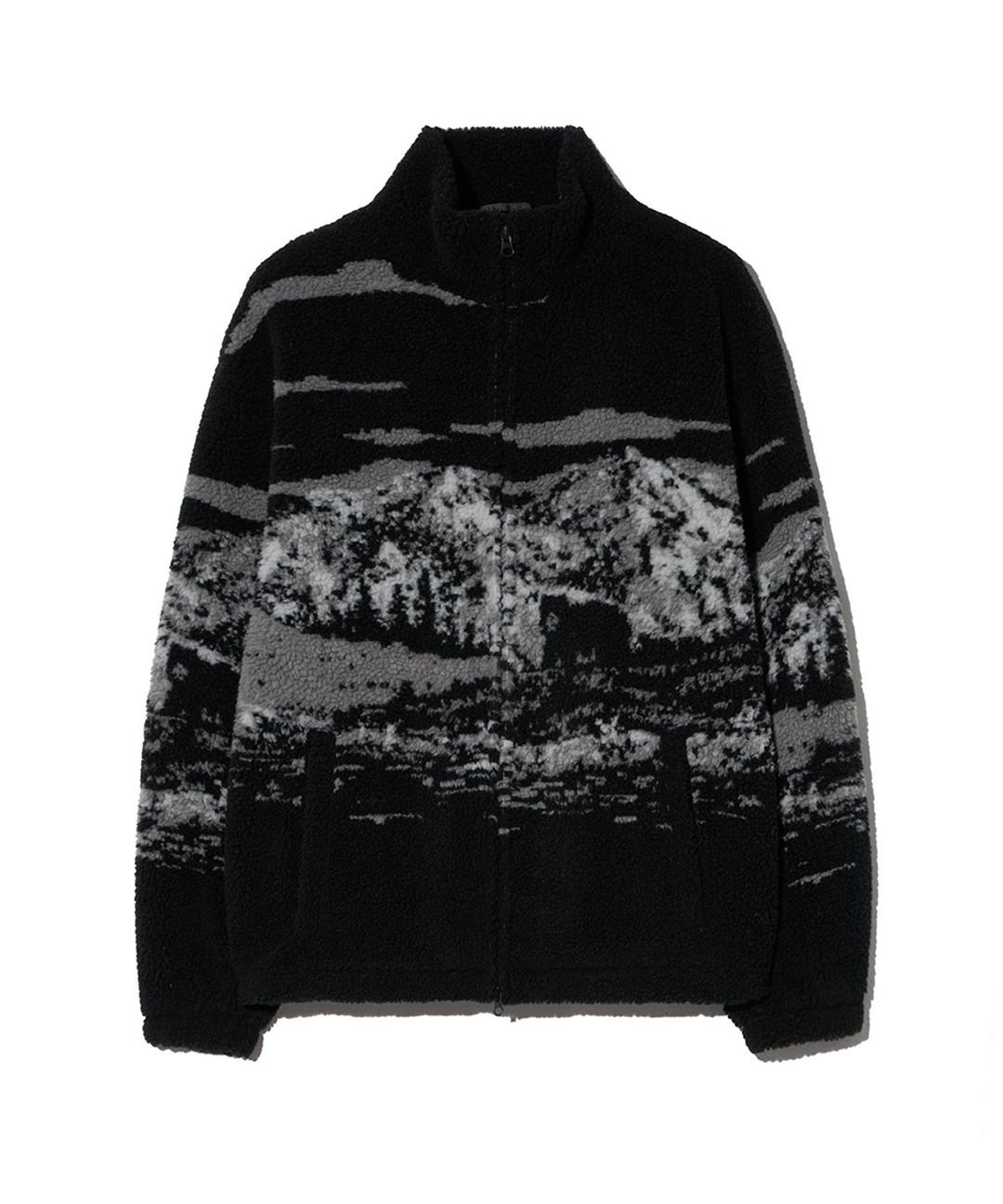 스노우 마운틴 보아 플리스 자켓_블랙