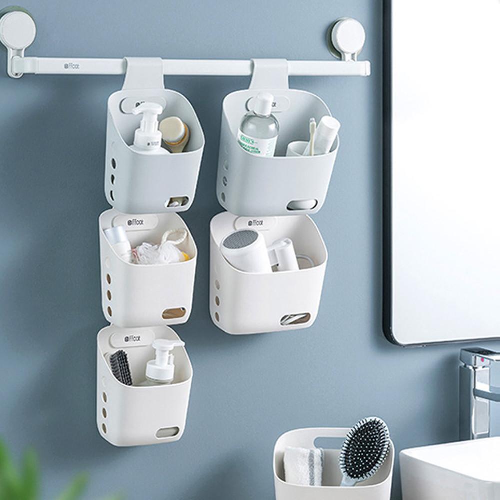 방구석닷컴 연결형 욕실선반 01 화이트 중-수납바구니 화장실정리