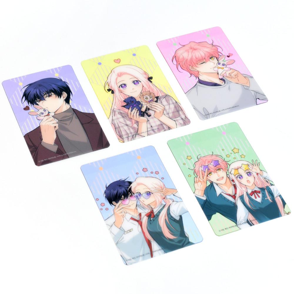 [토끼와 흑표범의 공생관계] 배경 반투명 포토카드 5종 세트