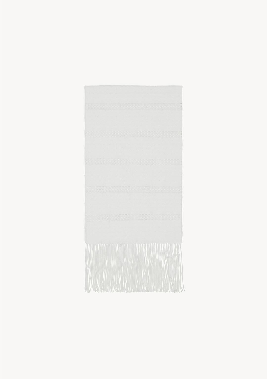 Fringe Scarf in White