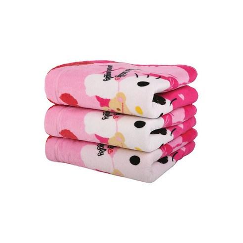 헬로키티 부드런 샤링면 핫 핑크 본염 세면수건 바스타올 - 수건 | 쿠팡