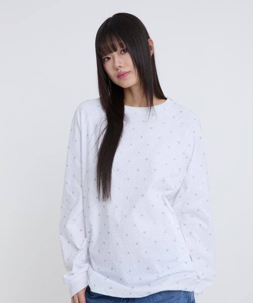 뾰족별 풀프린트 롱슬리브 화이트