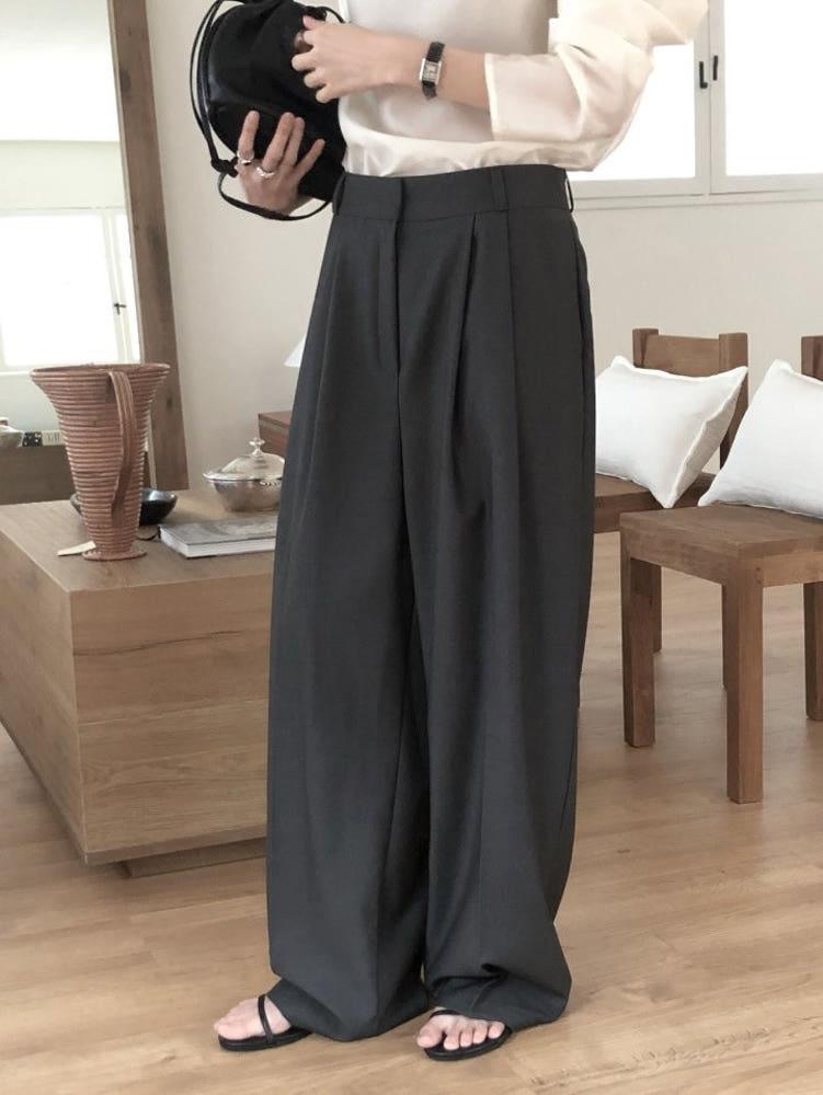 LE BUTTER 르버터 25SS 울 론 와이드 슬랙스 