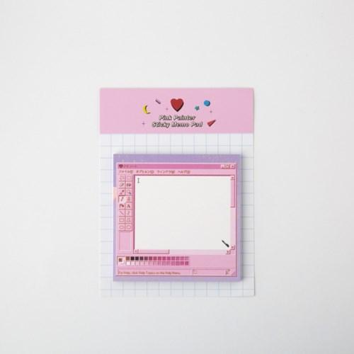 Pink Painter Sticky Memo Pad