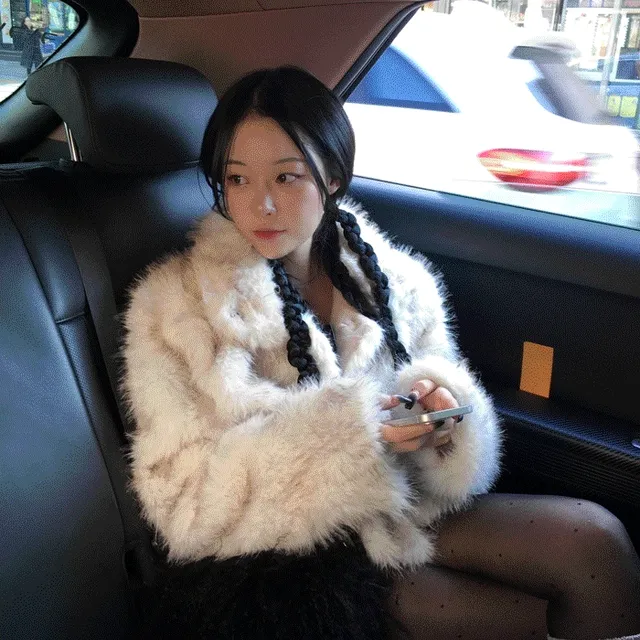 Eco fur jacket