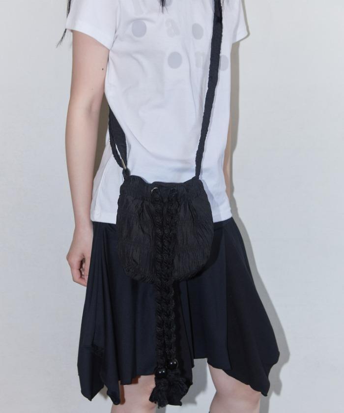 ROPE STRING MINI CROSS BAG (BLACK) F25QE999