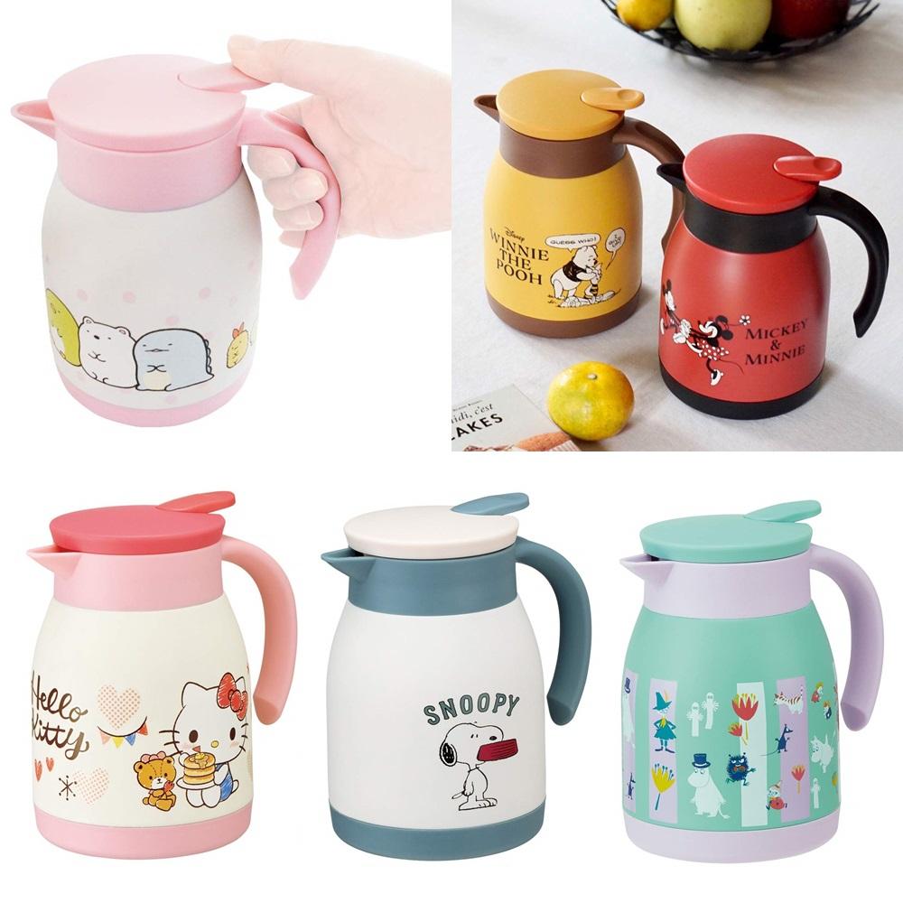 스케이터 산리오 인기 캐릭터 탁상 포트 스테인레스 티포트 600ml 7종
