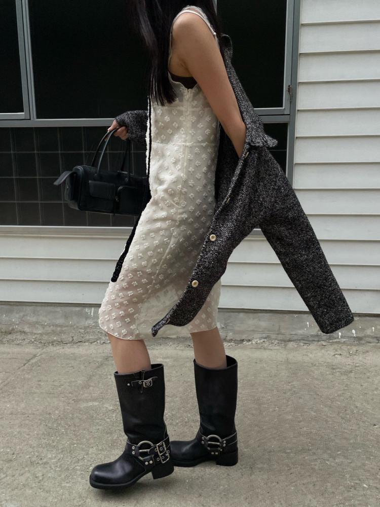 breathe 브리드 콤보 원피스 민소매 레이어드룩