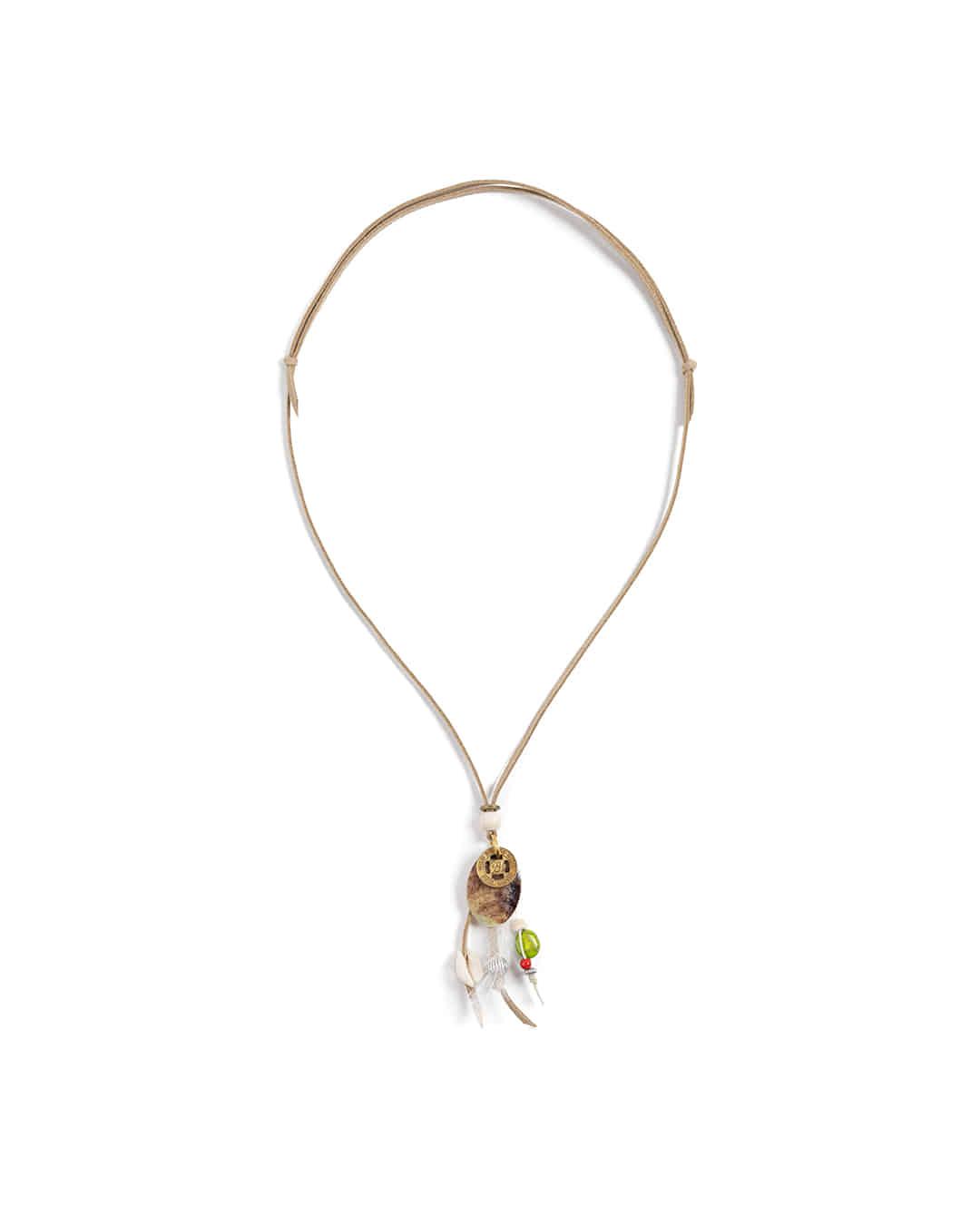 SH TOKEN NECKLACE (beige)