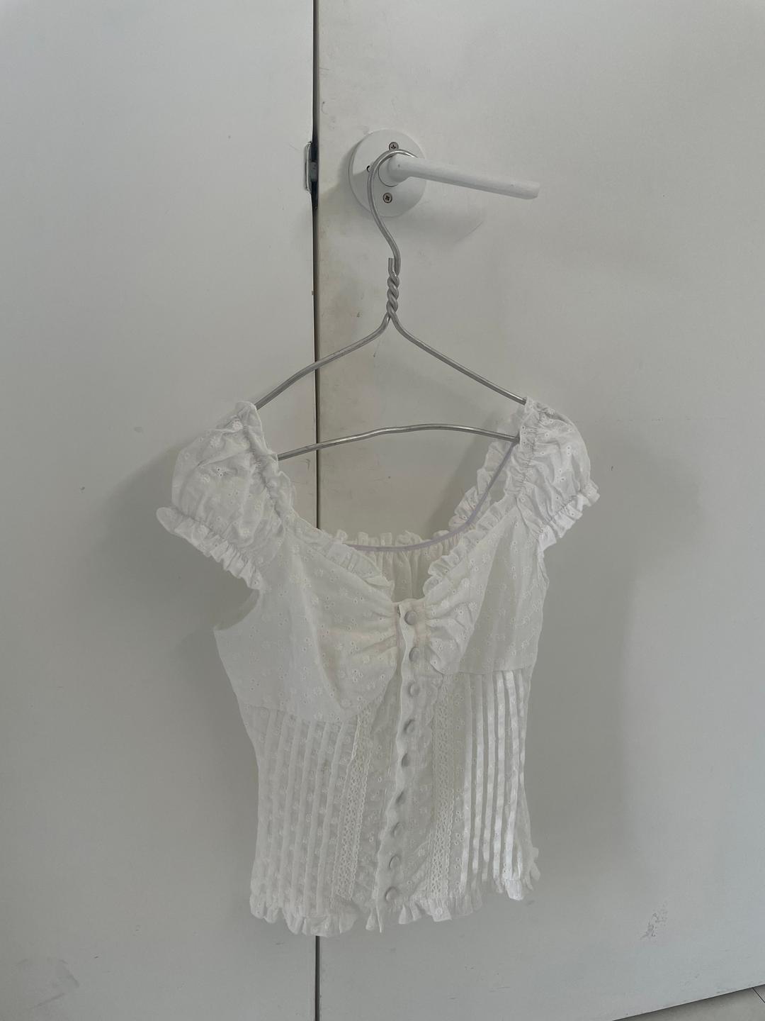 Cotton banding lace top