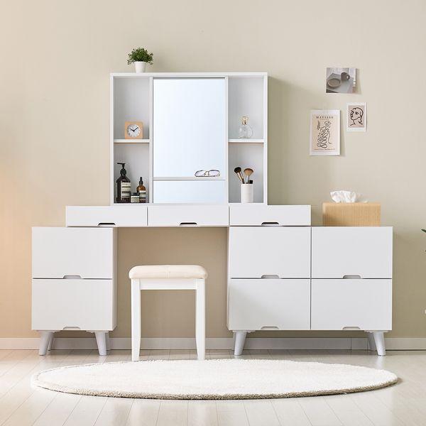 코이 확장형 멀티수납 화장대겸책상 (2colors)