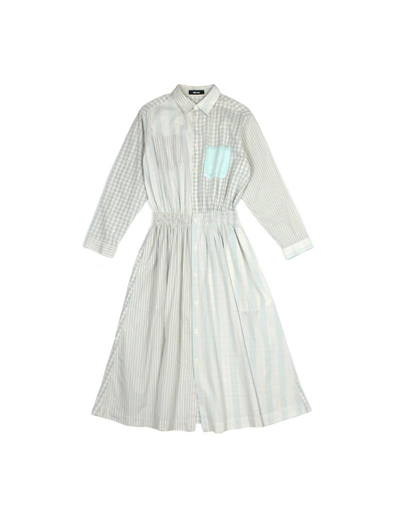 Ne-net pocket mix shirt dress